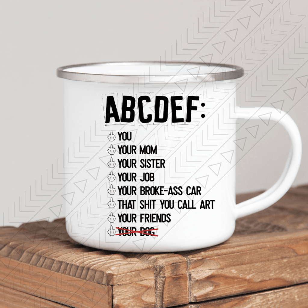 Abcdef Enamel Mug Mug