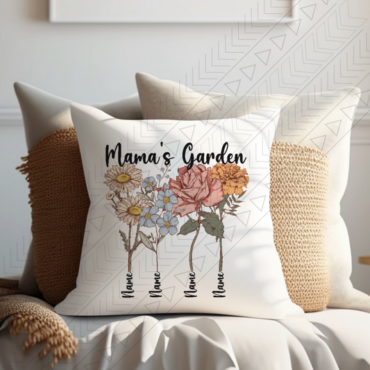 Antique Birth Flower Garden Pillow Cover Pillowcases & Shams