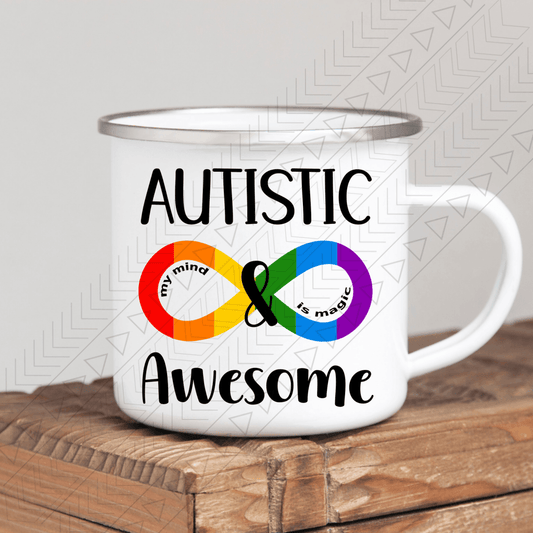 Autistic & Awesome Enamel Mug Mug