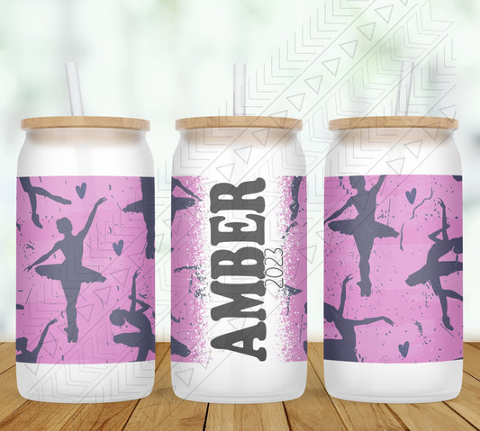 Ballet Personalized Glass Can