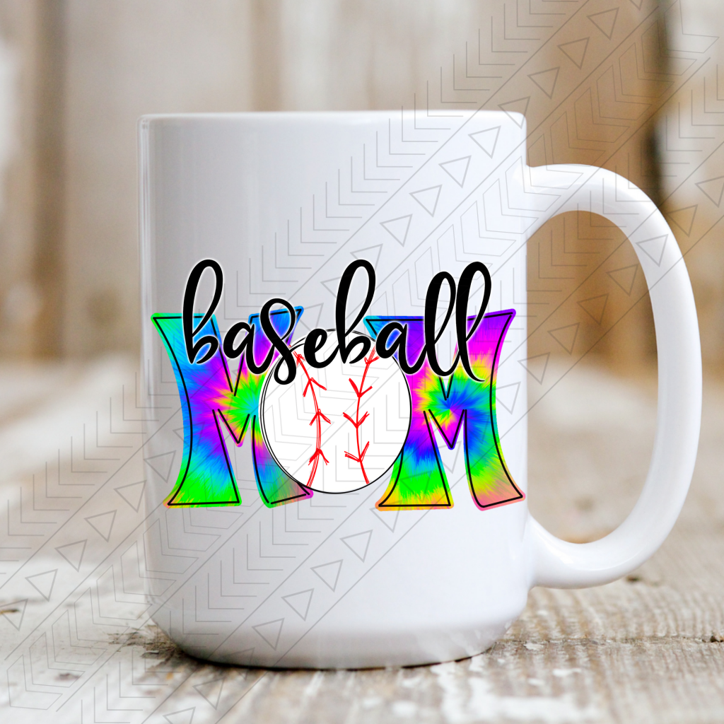 Baseball Mom Tie Dye Mug
