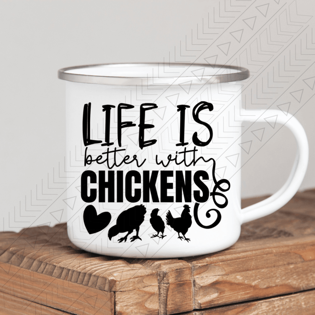 Better With Chickens Enamel Mug Mug
