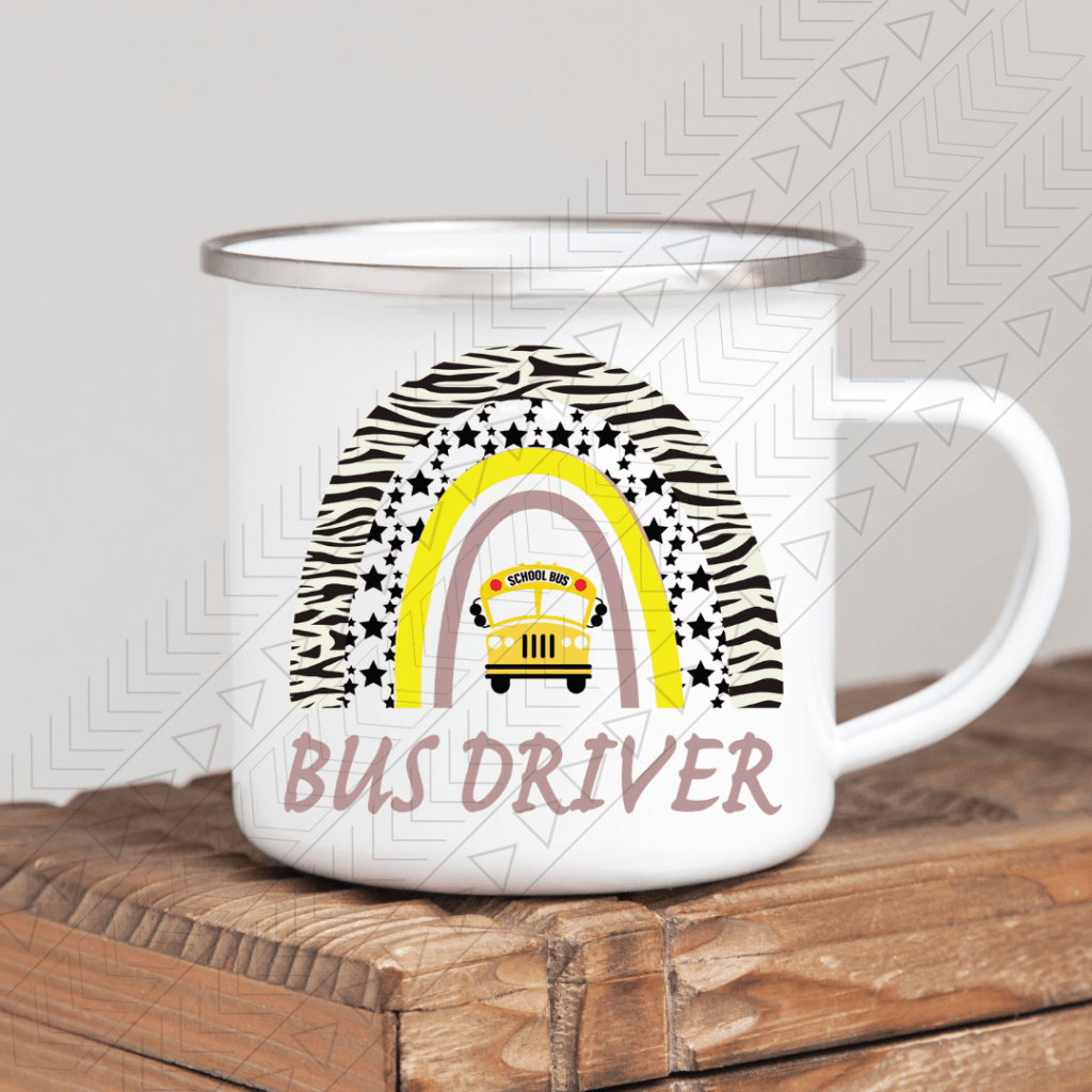 Bus Driver Rainbow Enamel Mug Mug