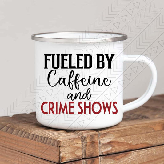 Caffeine & Crime Shows Enamel Mug Mug