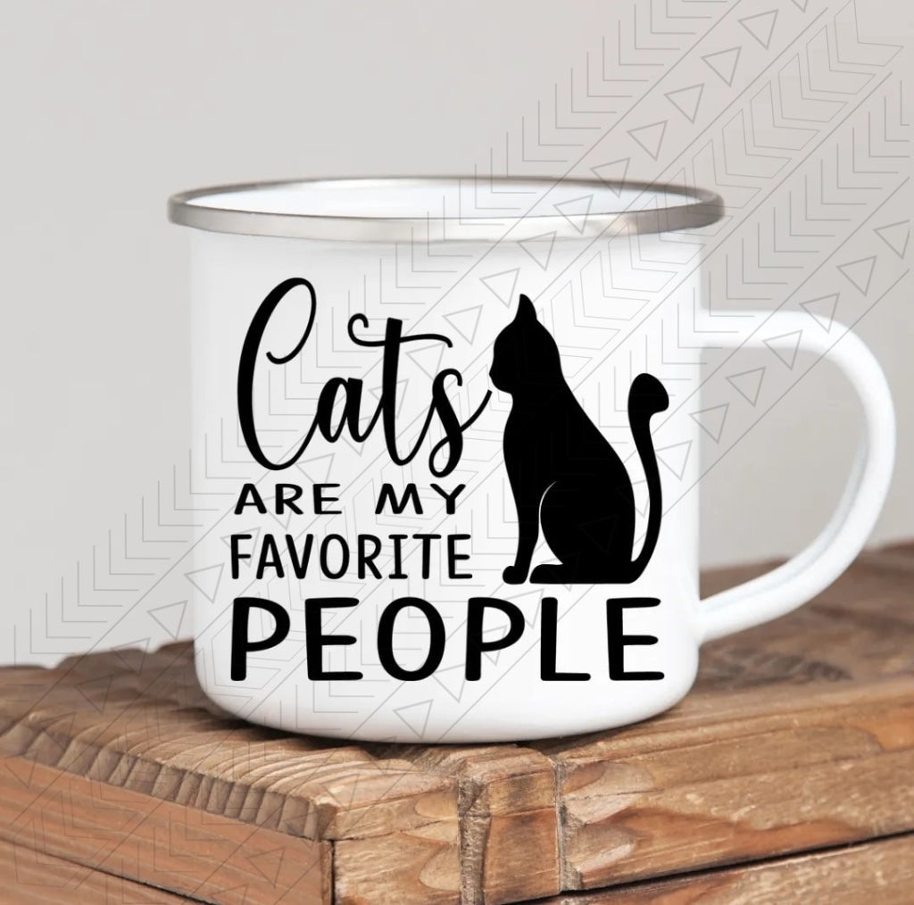 Cats Are My Favorite Enamel Mug Mug
