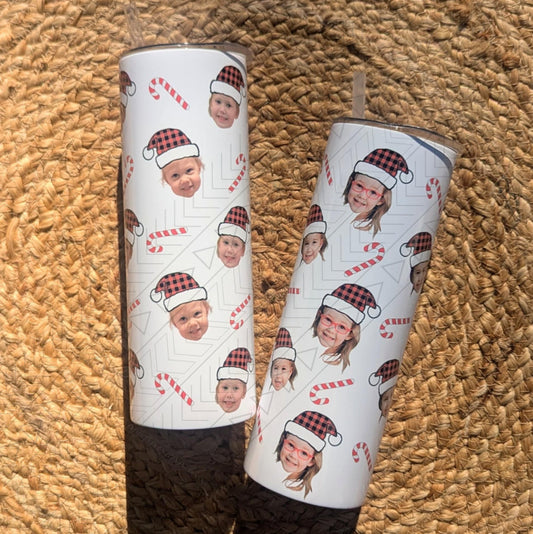 Christmas Hat Faces Tumbler