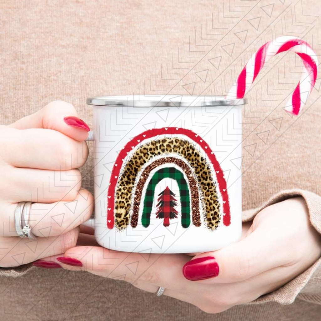 Christmas Rainbow Enamel Mug Mug