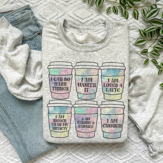Coffee Cup Affirmations Sweatshirt Shirts & Tops