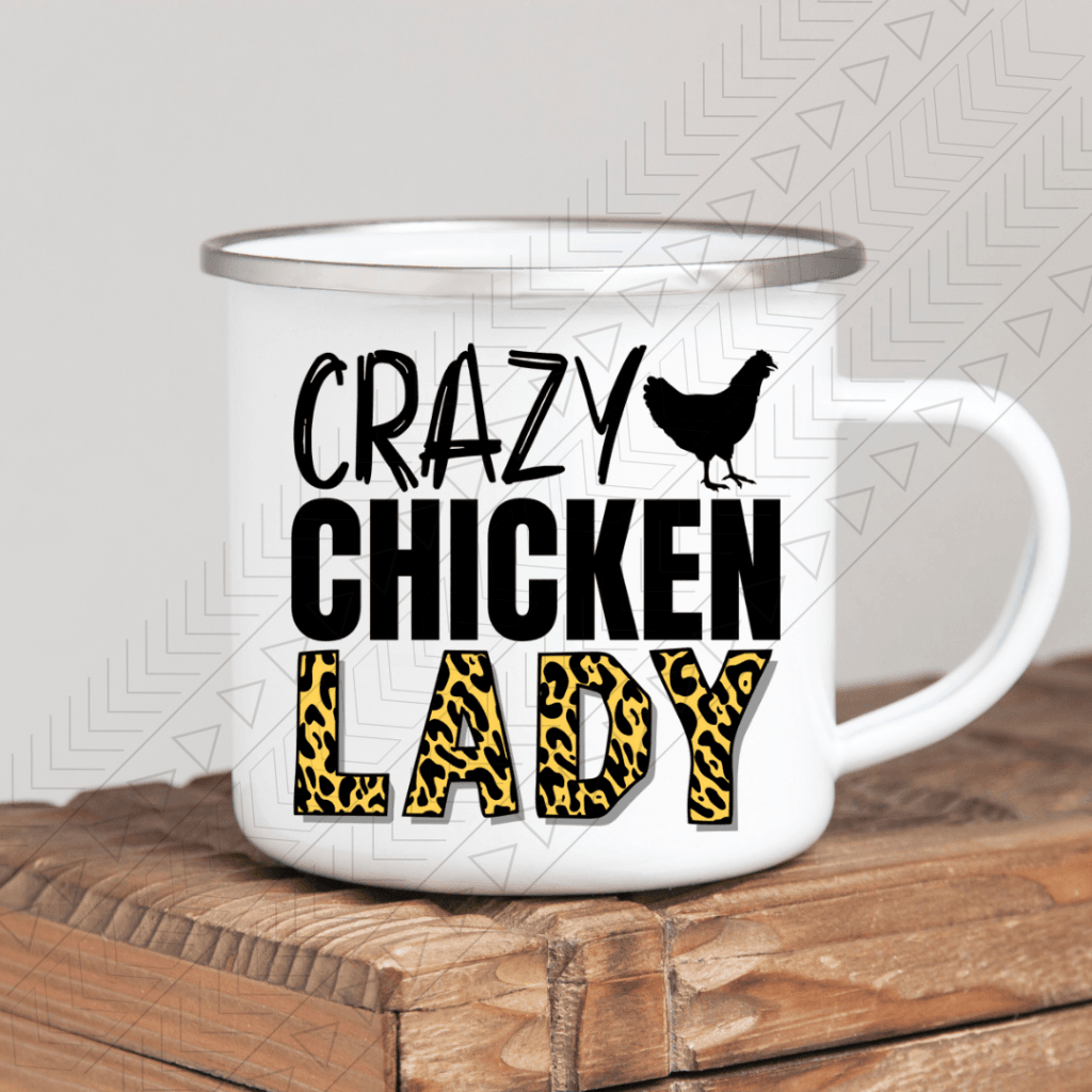 Crazy Chicken Lady Enamel Mug Mug