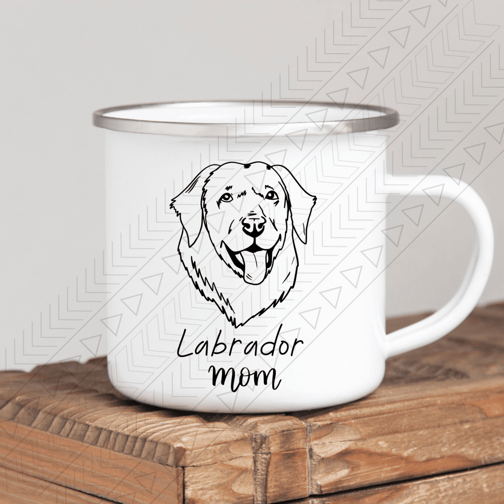 Custom Dog Breed (1 Dog) Enamel Mug / *breed* Mom Mug