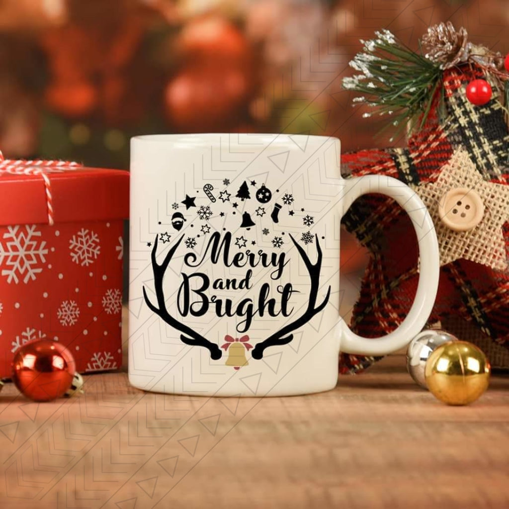 Deer Merry & Bright Ceramic Mug 11Oz Mug
