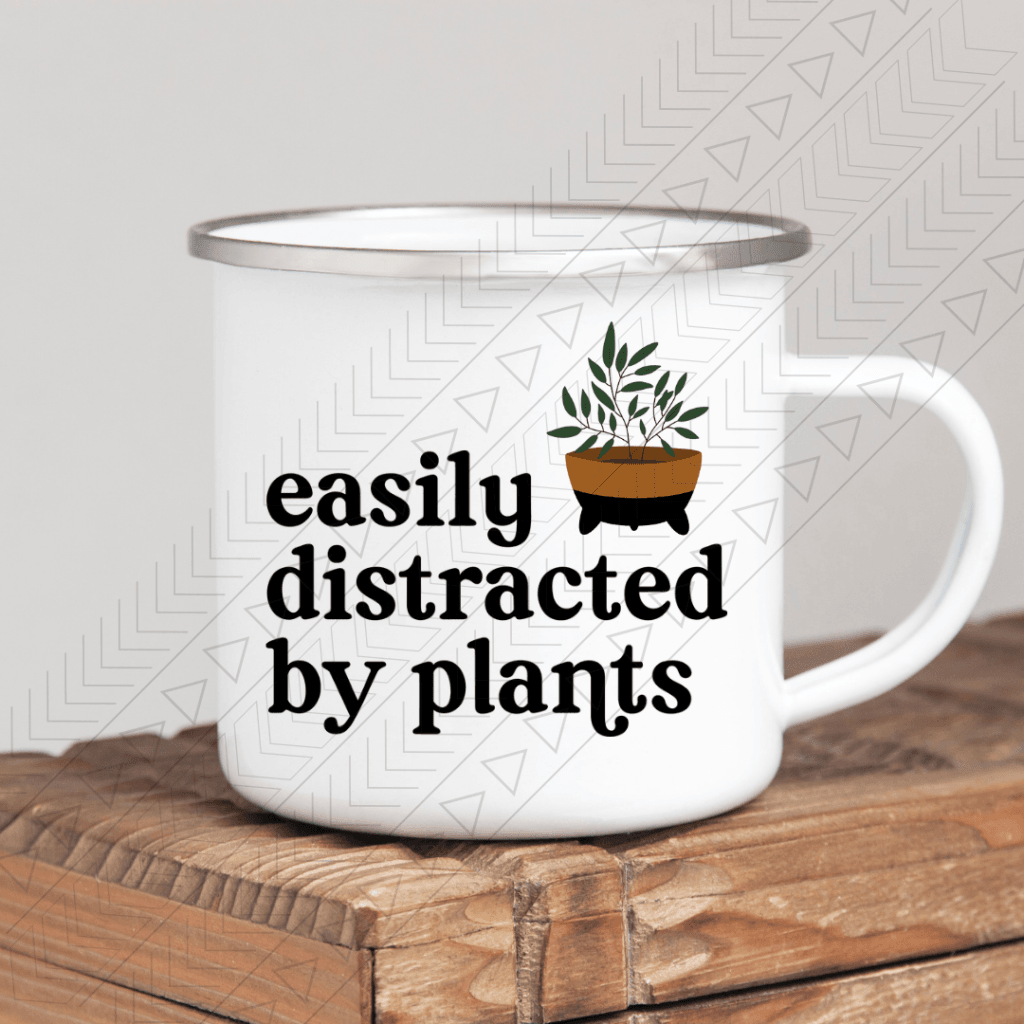 Distracted By Plants Enamel Mug Mug