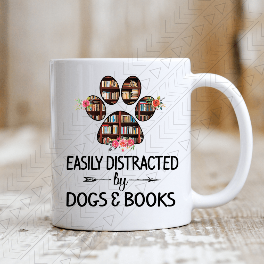 Dogs And Books Ceramic Mug 11Oz Mug