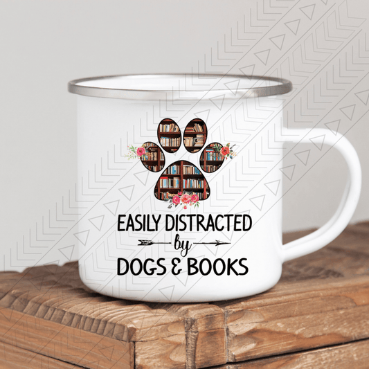 Dogs And Books Enamel Mug Mug