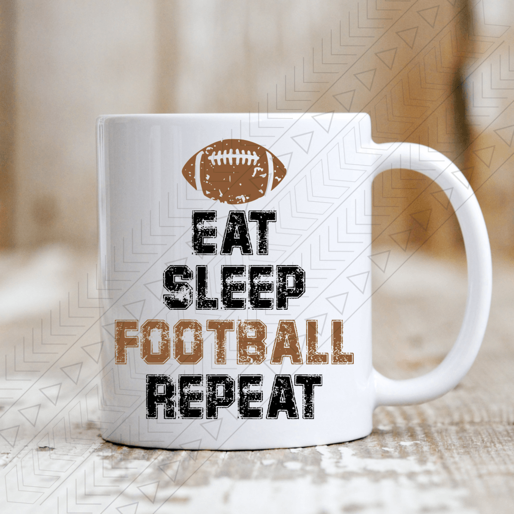 Eat Sleep Football Repeat Ceramic Mug 11Oz Mug