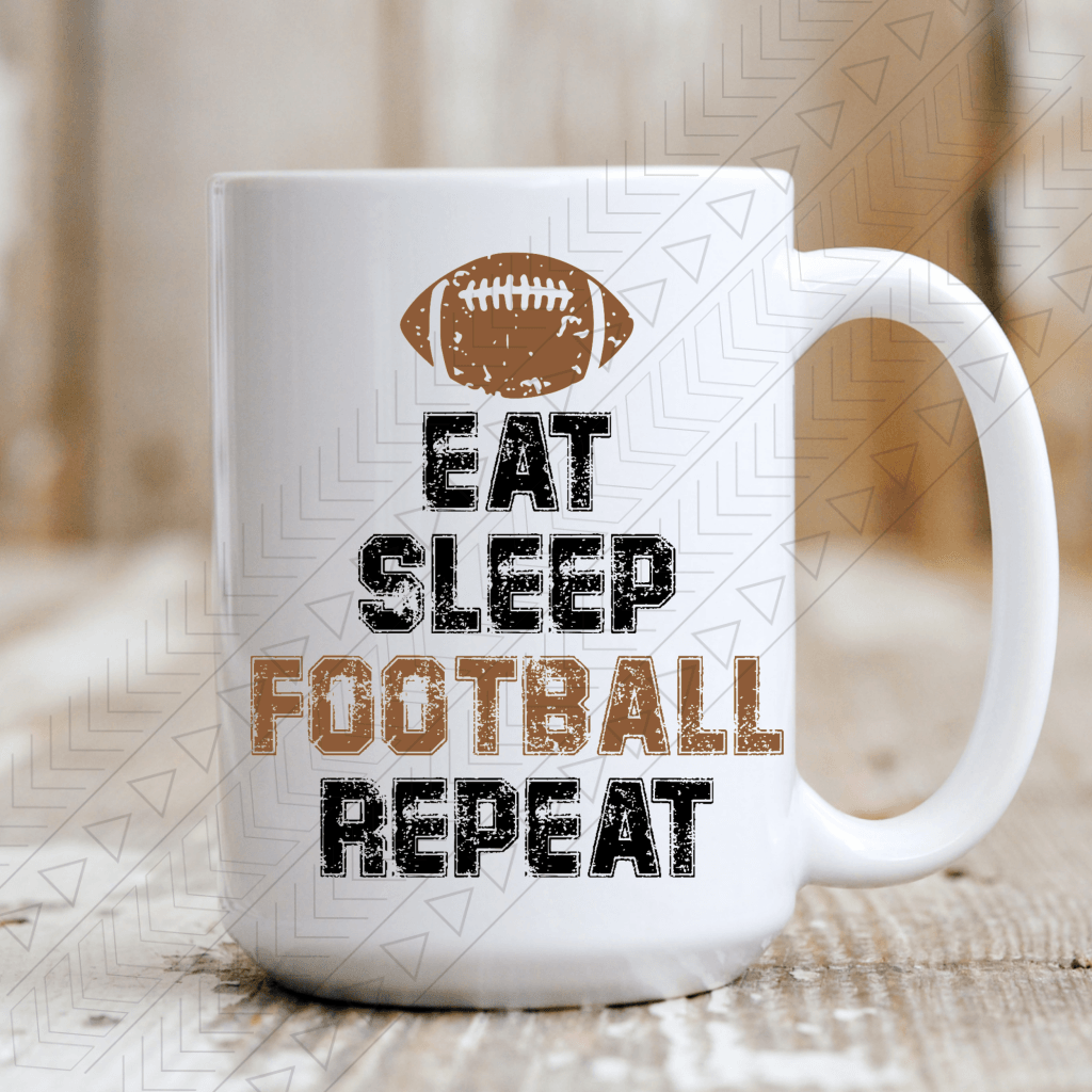 Eat Sleep Football Repeat Ceramic Mug 15Oz Mug