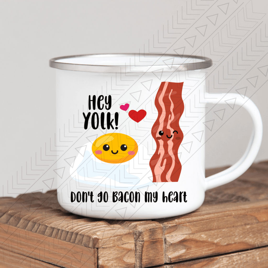 Eggs & Bacon My Heart Enamel Mug Mug