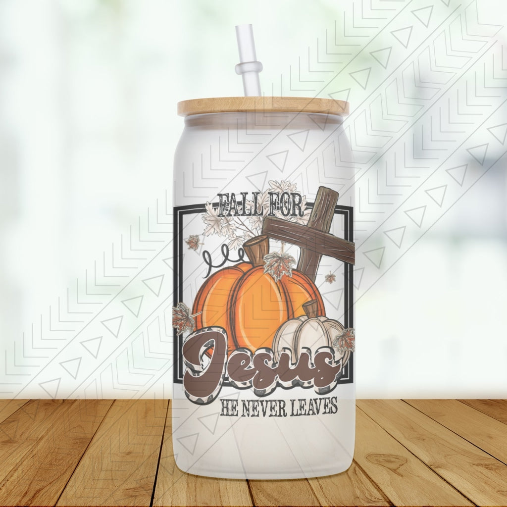Fall For Jesus Glass Can