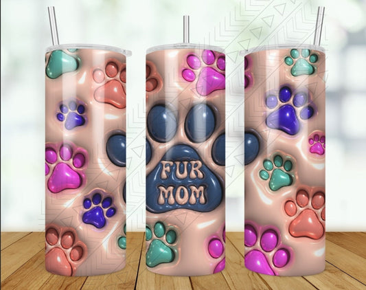 Fur Mom 3D Puff Tumbler