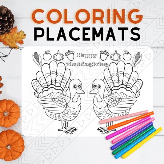 Happy Thanksgiving Turkeys Placemat