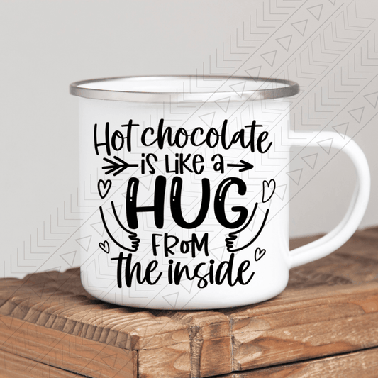 Hot Chocolate Hug Enamel Mug Mug