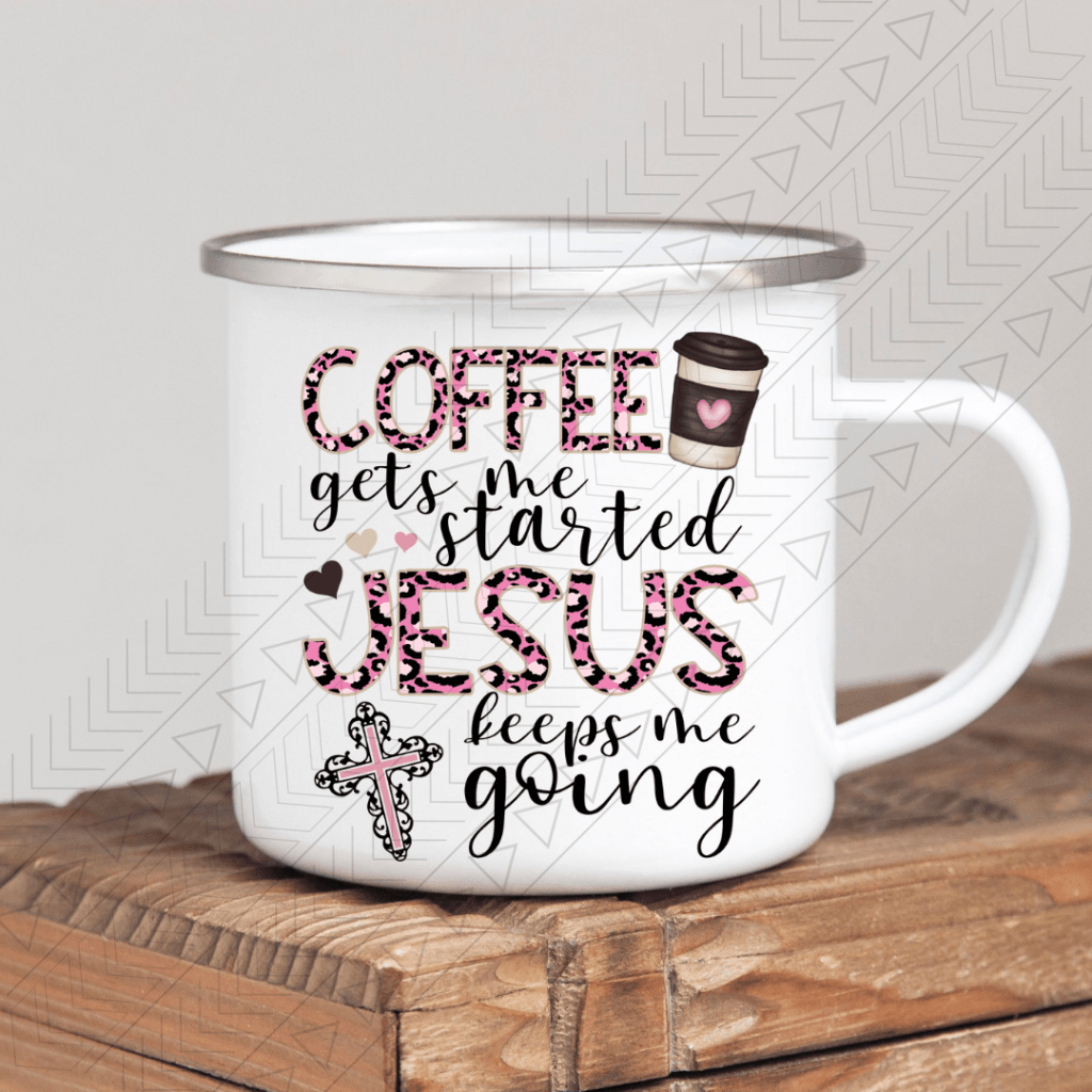 Jesus Keeps Me Going Enamel Mug Mug