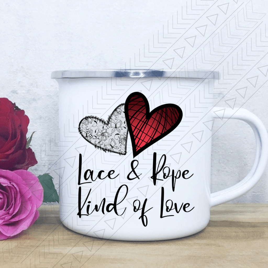 Lace & Rope Enamel Mug Mug