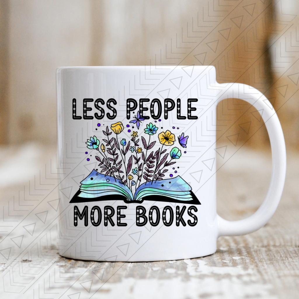 Less People More Books Ceramic Mug 11Oz Mug