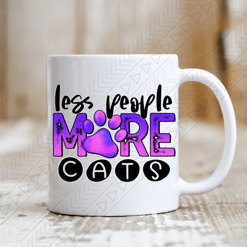 Less People More Cats Ceramic Mug 11Oz Mug