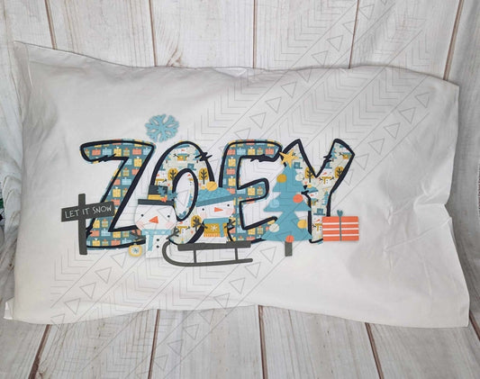 Let It Snow Pillowcase Personalized Pillowcases