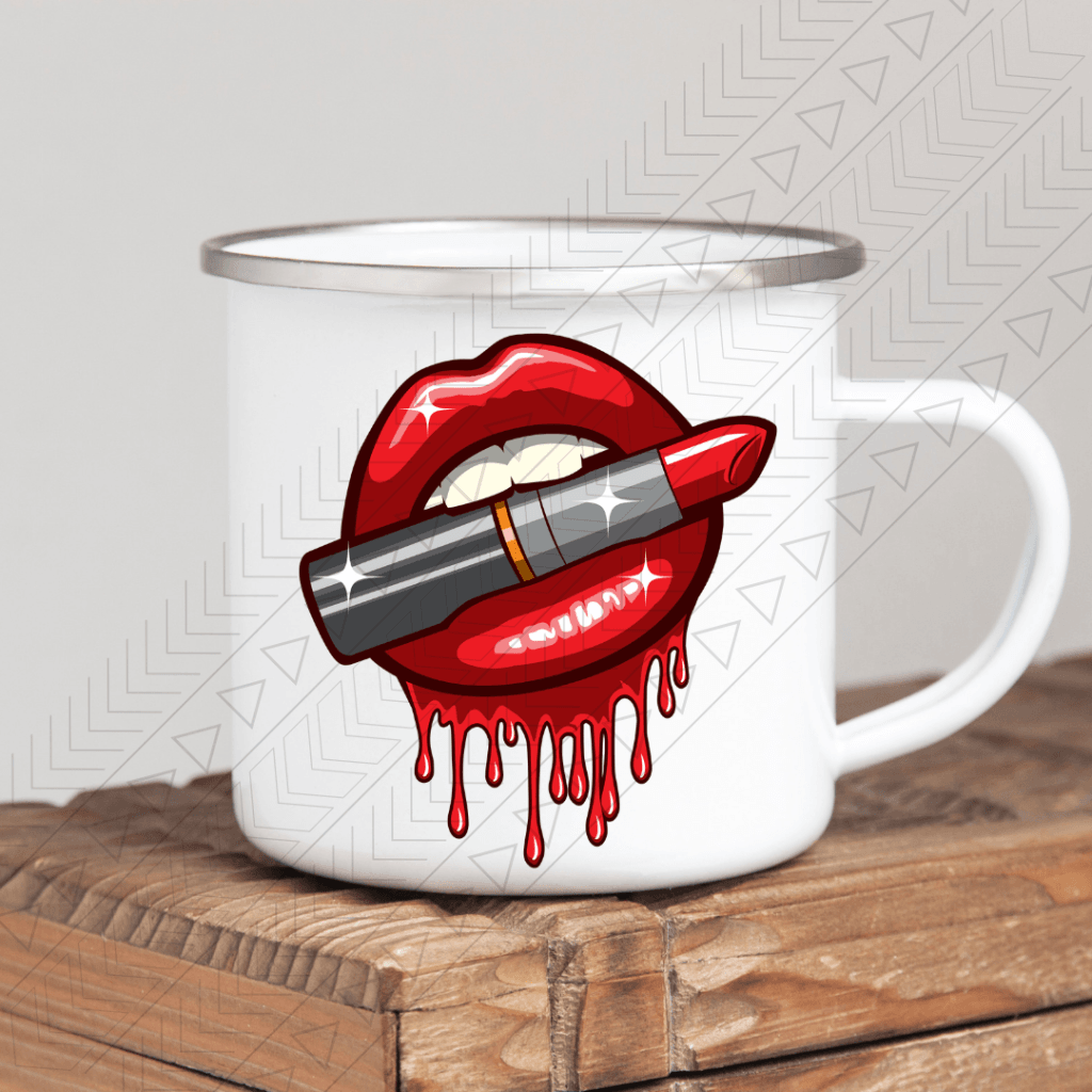 Lips Lipstick Enamel Mug Mug
