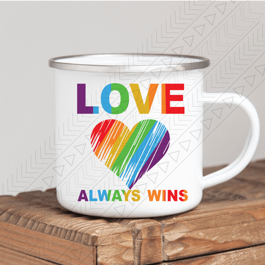 Love Always Wins Enamel Mug Mug
