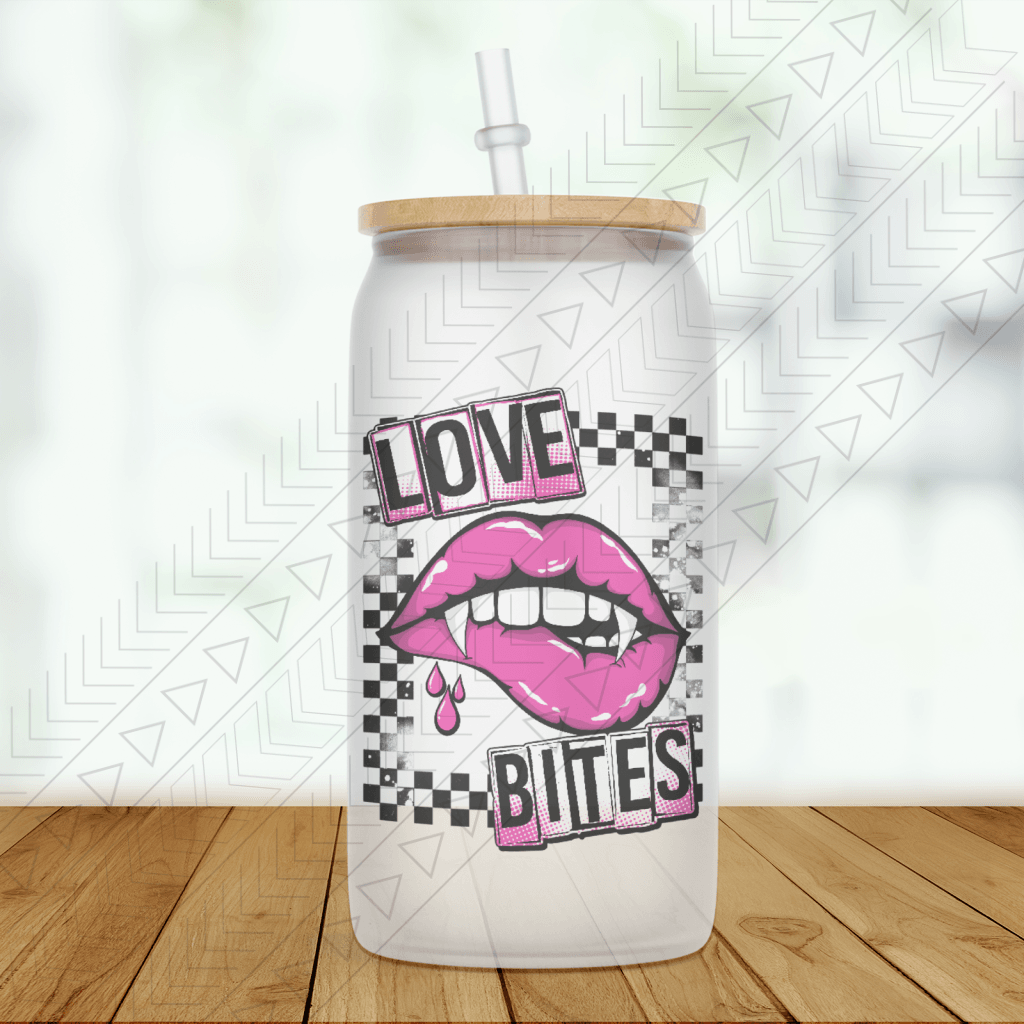 Love Bites Glass Can