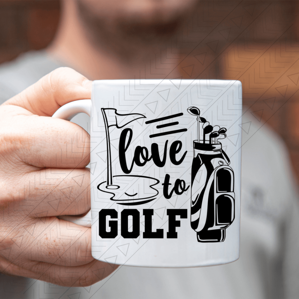 Love To Golf Ceramic Mug 11Oz Mug