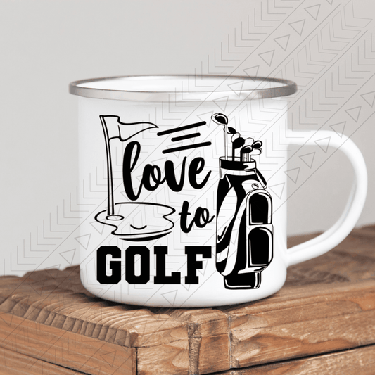 Love To Golf Enamel Mug Mug