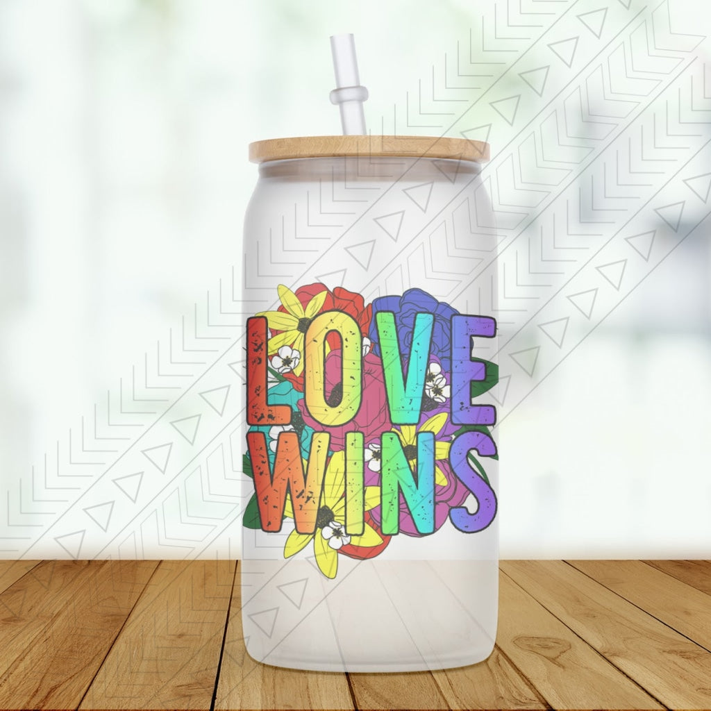 Love Wins Glass Can