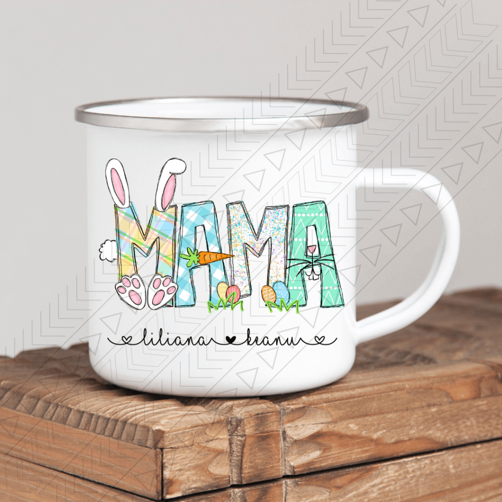 Mama Custom Easter Enamel Mug Mug