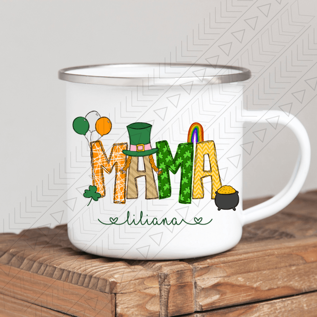 Mama Custom St. Patty Enamel Mug Mug