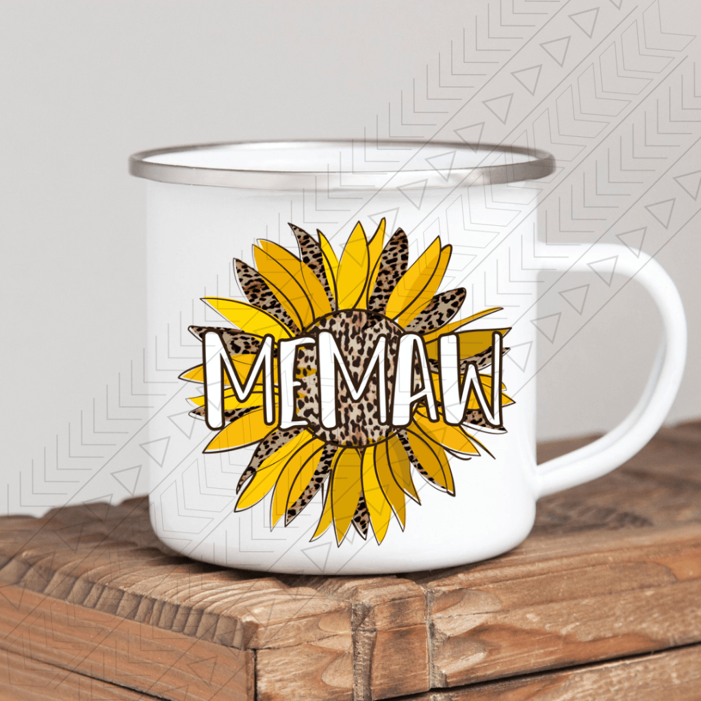 Memaw Sunflower Enamel Mug Mug