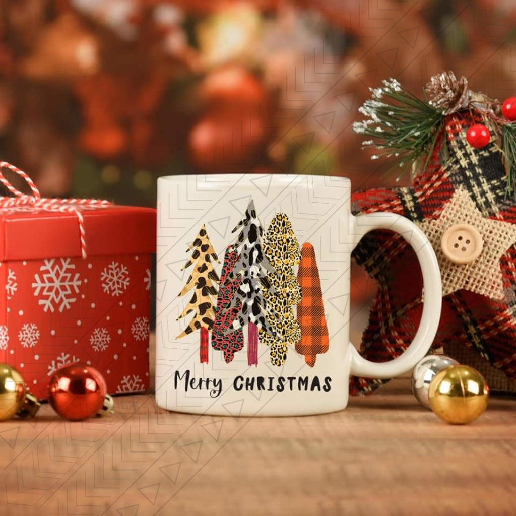 Merry Christmas Trees Ceramic Mug 11Oz Mug