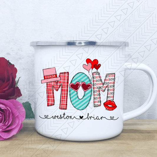 Mom Custom Valentine Enamel Mug Mug