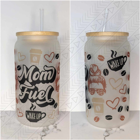 Mom Fuel Full Wrap Glass Can