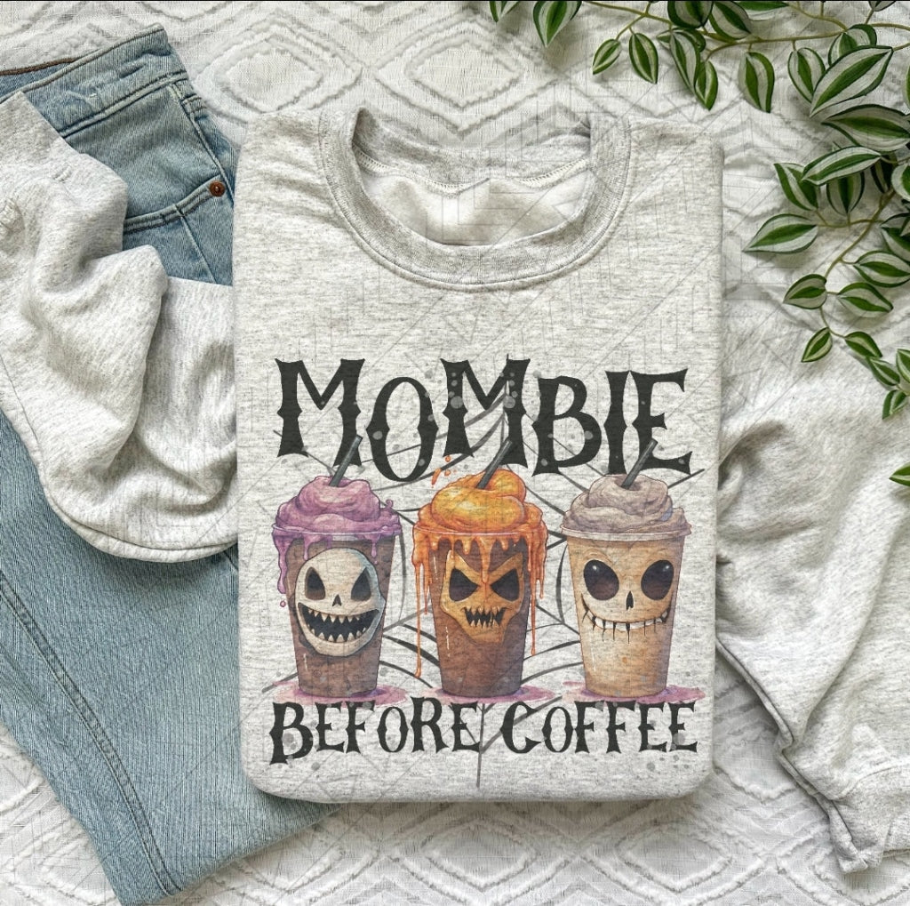 Mombie Before Coffee Sweatshirt Shirts & Tops