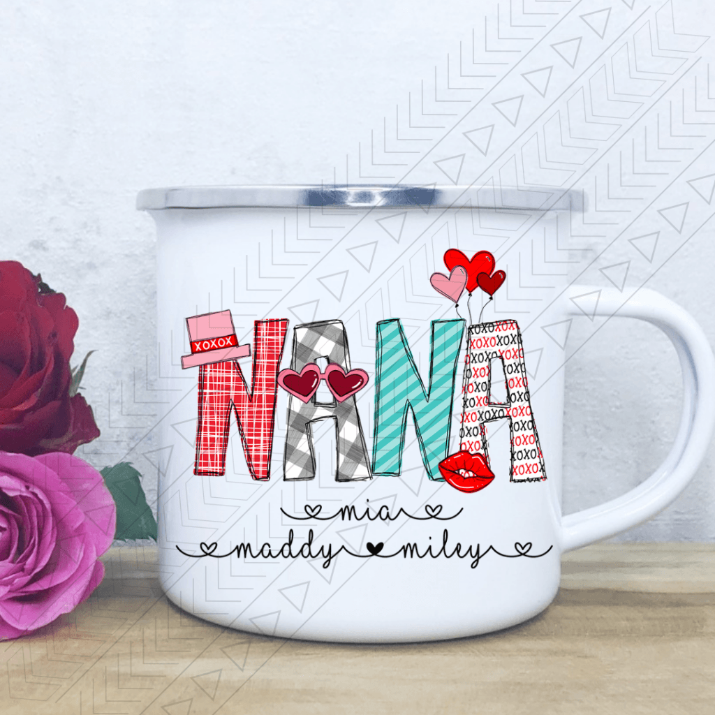 Nana Custom Valentine Enamel Mug Mug