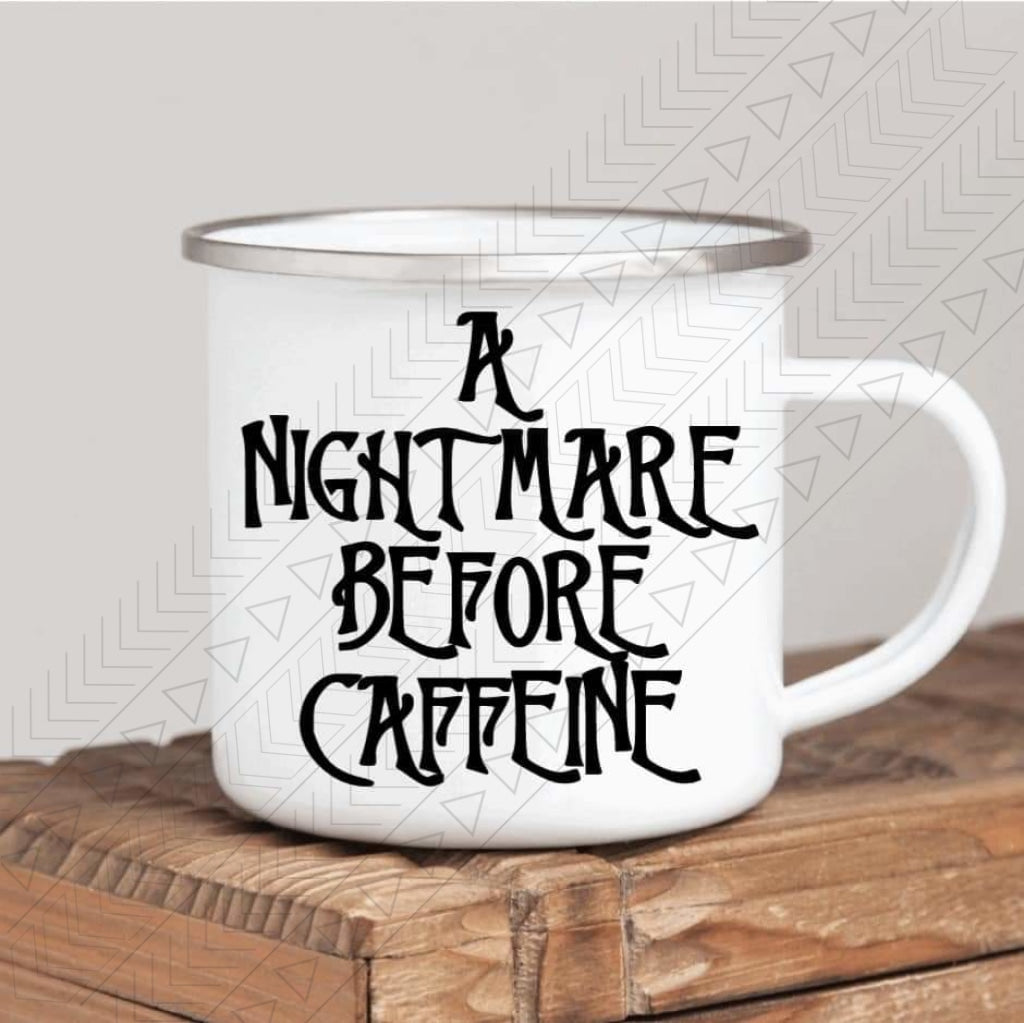 Nightmare Before Coffee Enamel Mug Mug