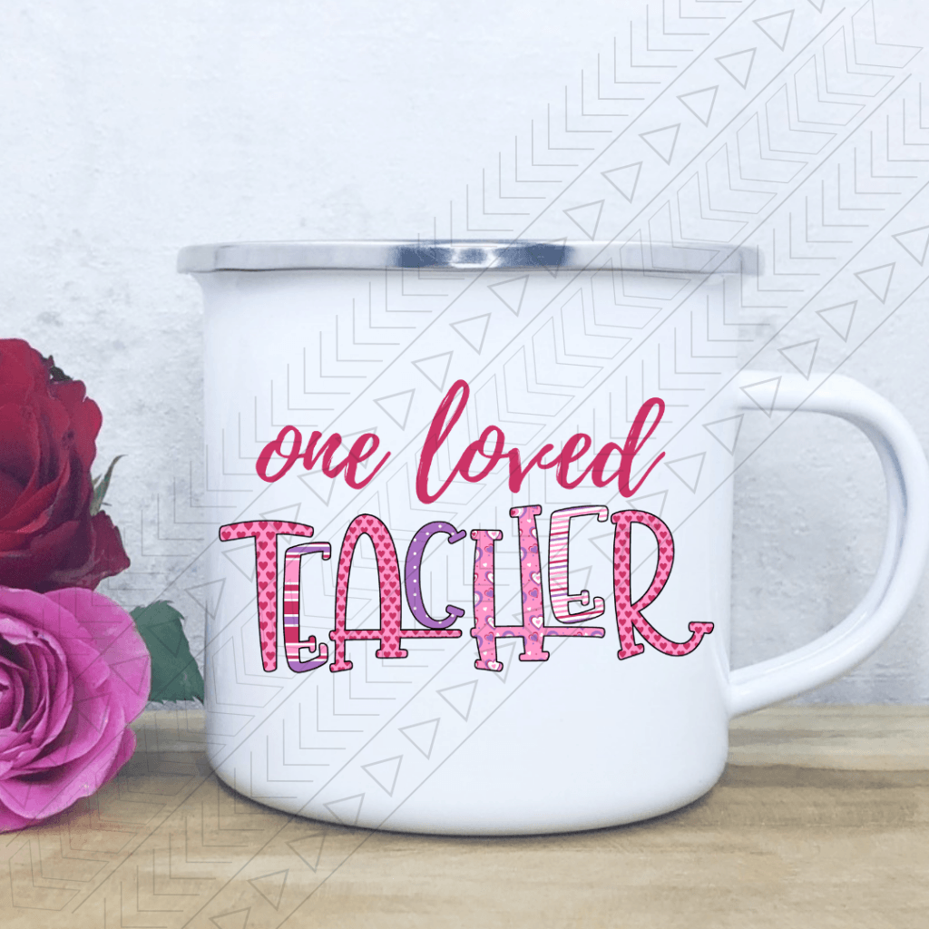 One Loved Teacher Enamel Mug Mug