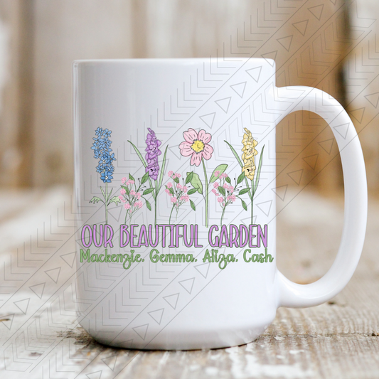 Our Beautiful Garden With Names Mug