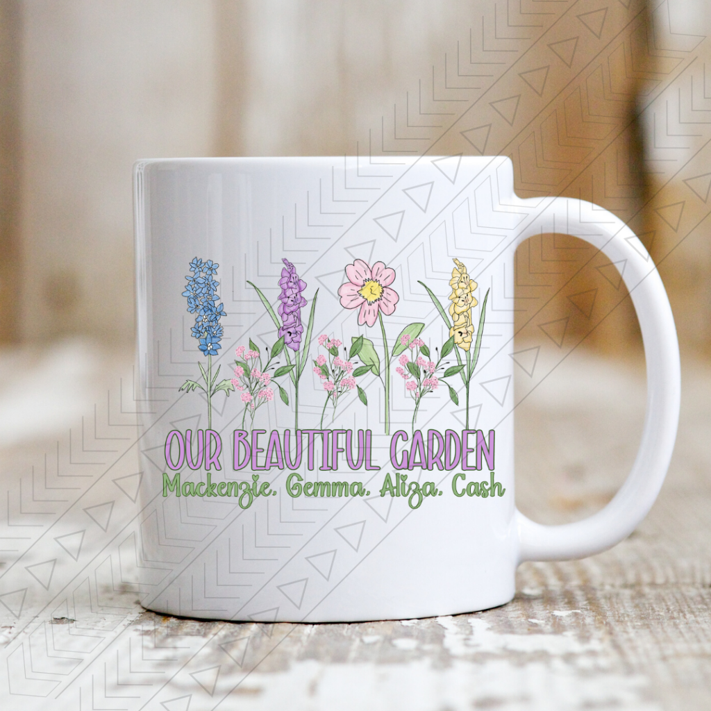 Our Beautiful Garden With Names Mug