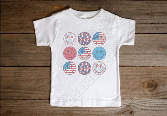 Patriotic Faces Kids Shirts
