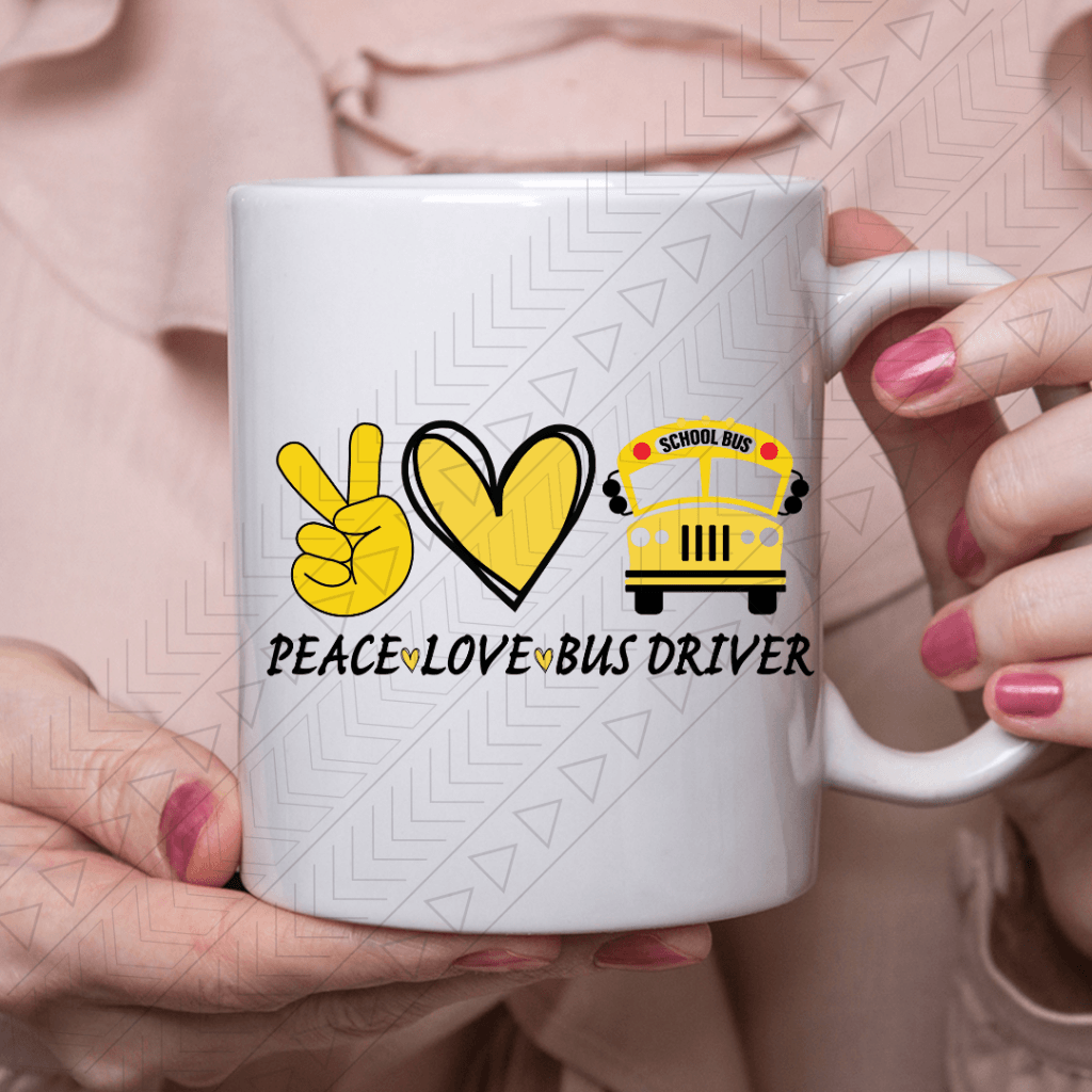 Peace Love Bus Driver Ceramic Mug 11Oz Mug